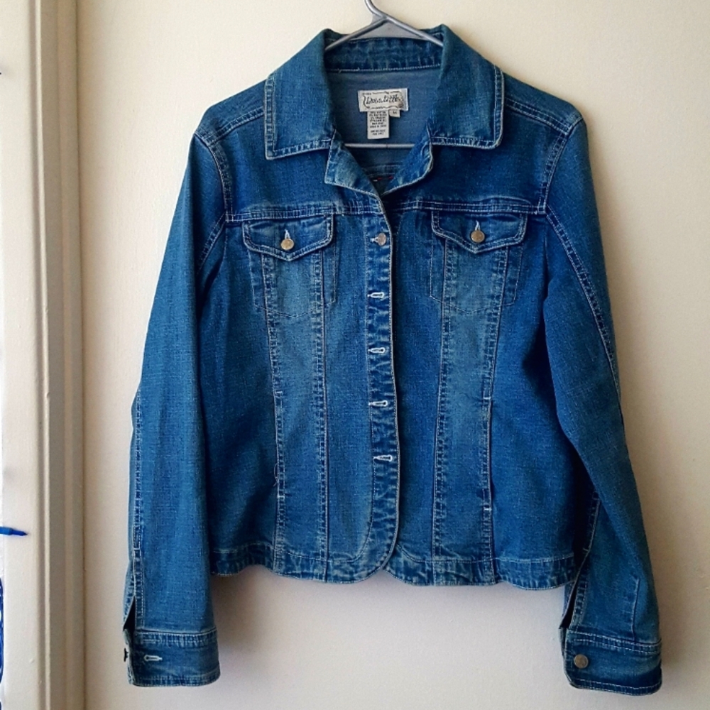 🌙 Upcycle Denim Floral Jacket - Picture 2 of 11